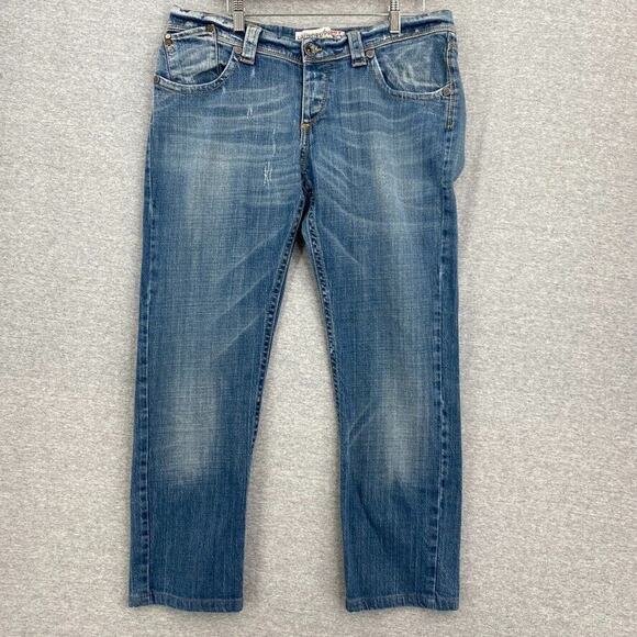 MET Laundry/Project Jeans Mens 36 Body Man Distressed Straight Leg Medium Wash - Picture 1 of 15